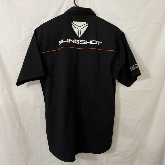 NWT Polaris Slingshot Black Button Up Dealer Men's Medium Shirt - Picture 6 of 8